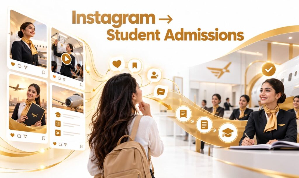 Instagram marketing for air hostess classes
