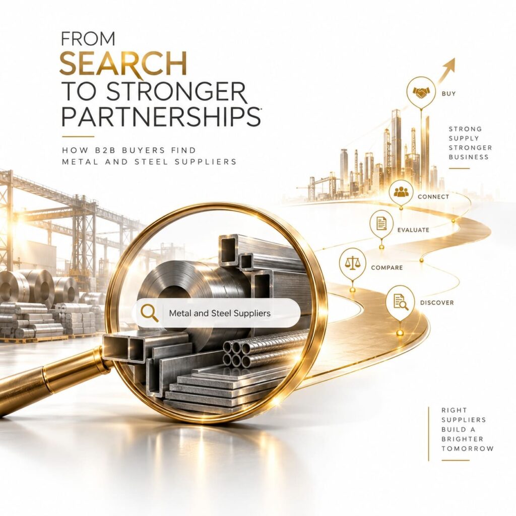 B2B buyers searching for metal and steel suppliers